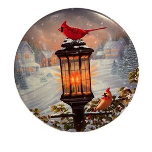 🎉 2/$15 Cardinal Lantern 6” Cookie Tin